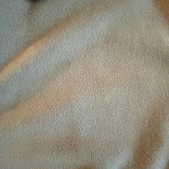 Vintage Kathy Ireland Faux Suede Button Down Shirt, Soft Tan Festival Size L - Picture 3 of 7